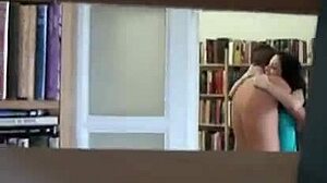 Blonde bombshell gets a library cumshot