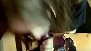 Lesbian amatir memberikan saya blowjob dan menelan air mani saya dalam video rumahan