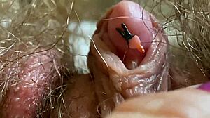 Incredible close-up of big clit and asshole in HD video