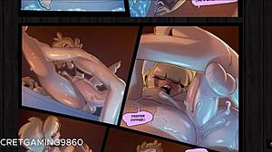 Gravity Falls의 거유 헨타이 캐릭터 Pacifica가 애니메이션 모험에서 큰 자지를 즐깁니다