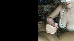 Redhead mistress chokes on big black dong and receives facial cumshot on online chat platform