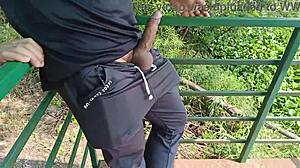 Indian gay couple's first anal experience in a daring outdoor setting